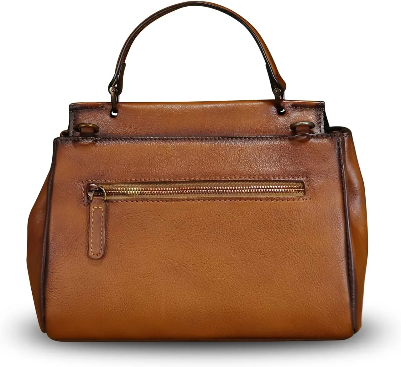 Genuine Leather Satchel for Women Crossbody Bags Handmade Vintage Top Handle Handbags Purse