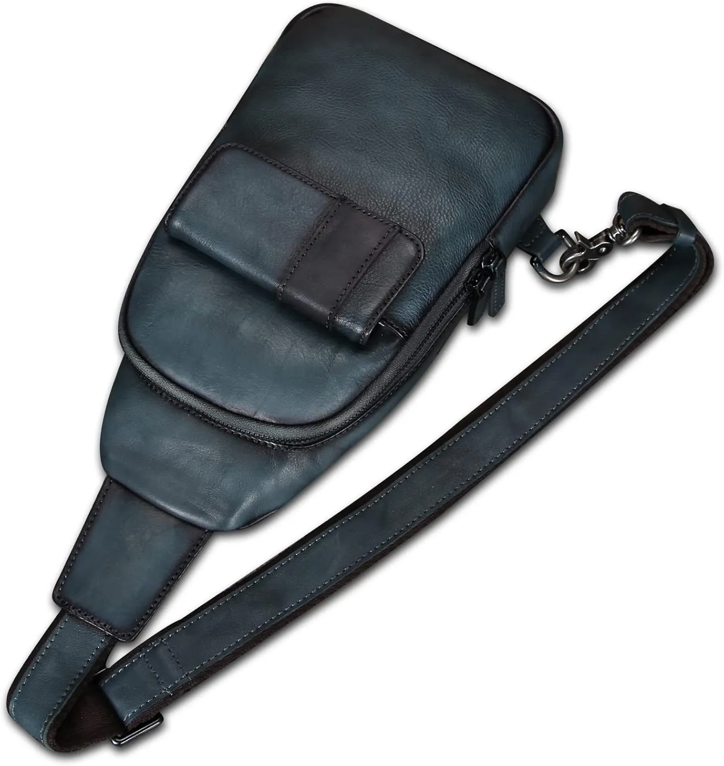 Genuine Leather Sling Bag - Vintage Sling Backpack for Men & Women - Fashion Shoulder & Crossbody Bag