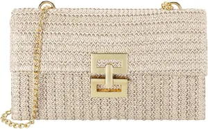 Gets Straw Clutch, Straw Clutch Women Hand-woven for Summer Beach Envelope Clutch Purse Wallet