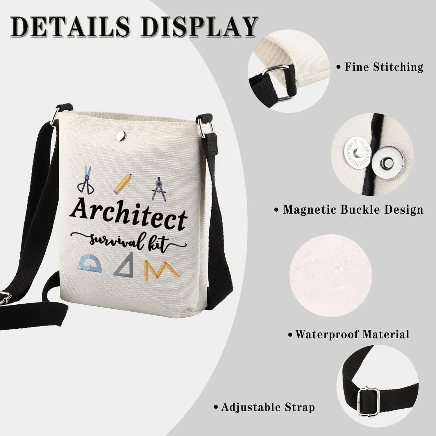 GJTIM Architecture Gifts Architecture Student Gift Architect Survival Kit Zipper Pouch Makeup Bag for Architects (Survival Architect CB)