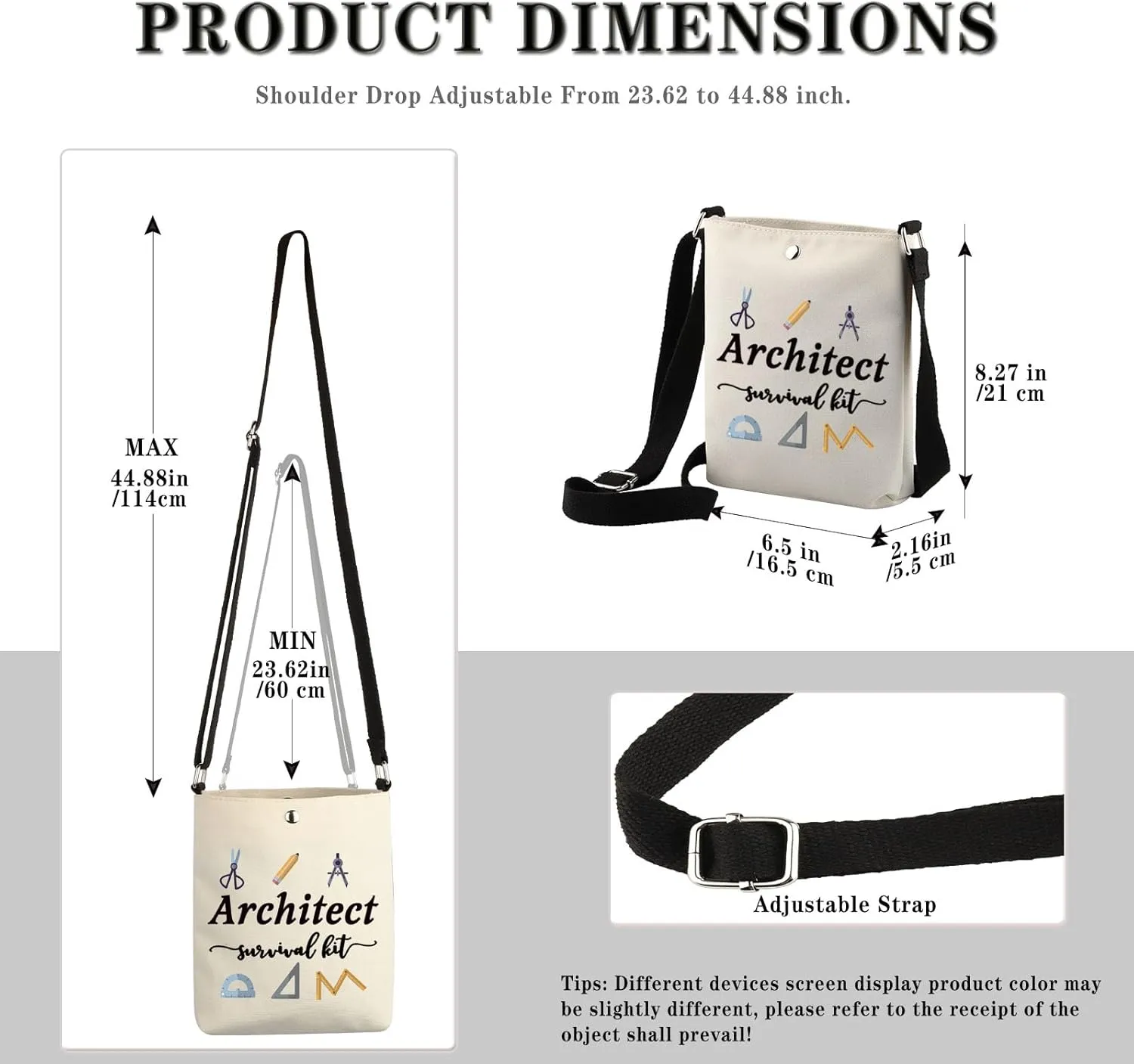 GJTIM Architecture Gifts Architecture Student Gift Architect Survival Kit Zipper Pouch Makeup Bag for Architects (Survival Architect CB)