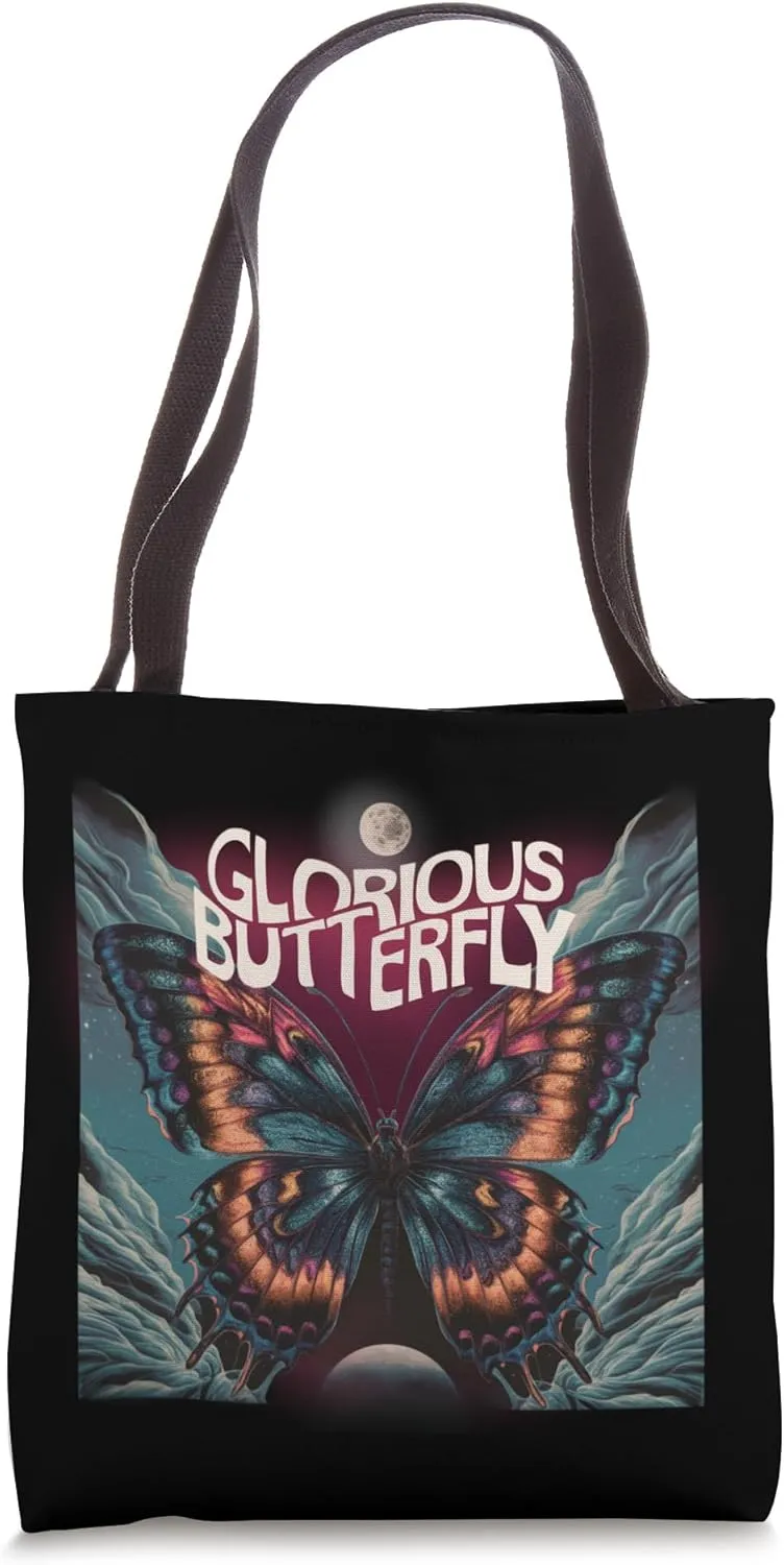 Glorious Butterfly Morpho Moonphase Swarm Lepidoptera Lover Tote Bag