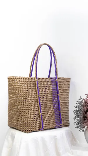Gold & Purple Wire Basket - Extra large
