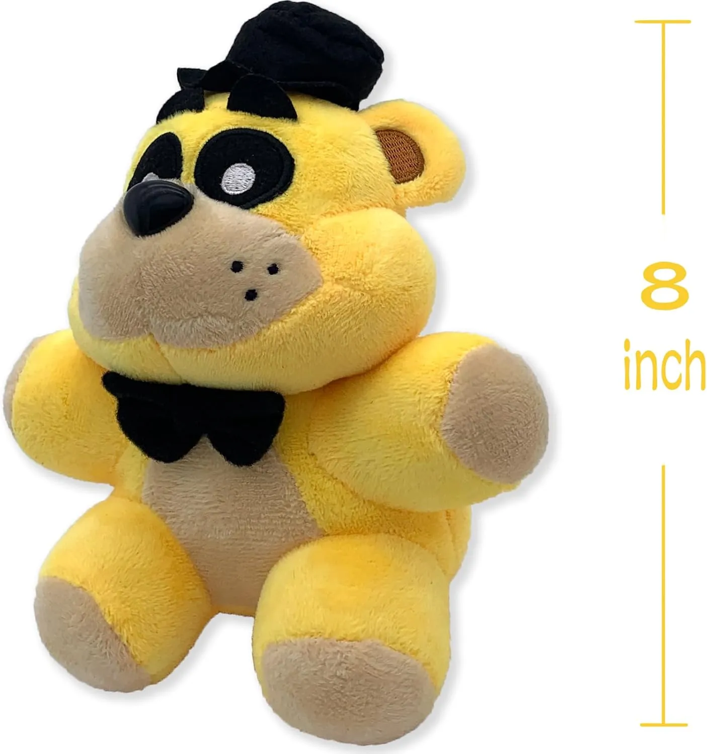 Golden Freddy Plush Toy 8 Inch,FNAF Plushies Doll,for Boy Girl Christmas Halloween Birthday Gift