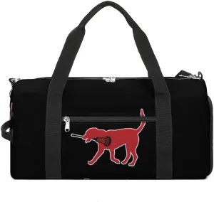 Golden Retriever Lacrosse Stick Gym Bag for Men Women Travel Duffle Backpack Portable Luggage Bag with Adjustable Shoulder Strap