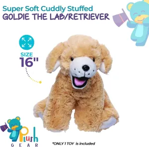 Goldie The Lab Retriever Plush Dog 16 inch Stuffed Animal Toy – Soft Cuddly Golden Labrador Puppy Gift for Kids, Realistic Floppy Plush Pet Dog for Snuggling, Birthday, or Holidays