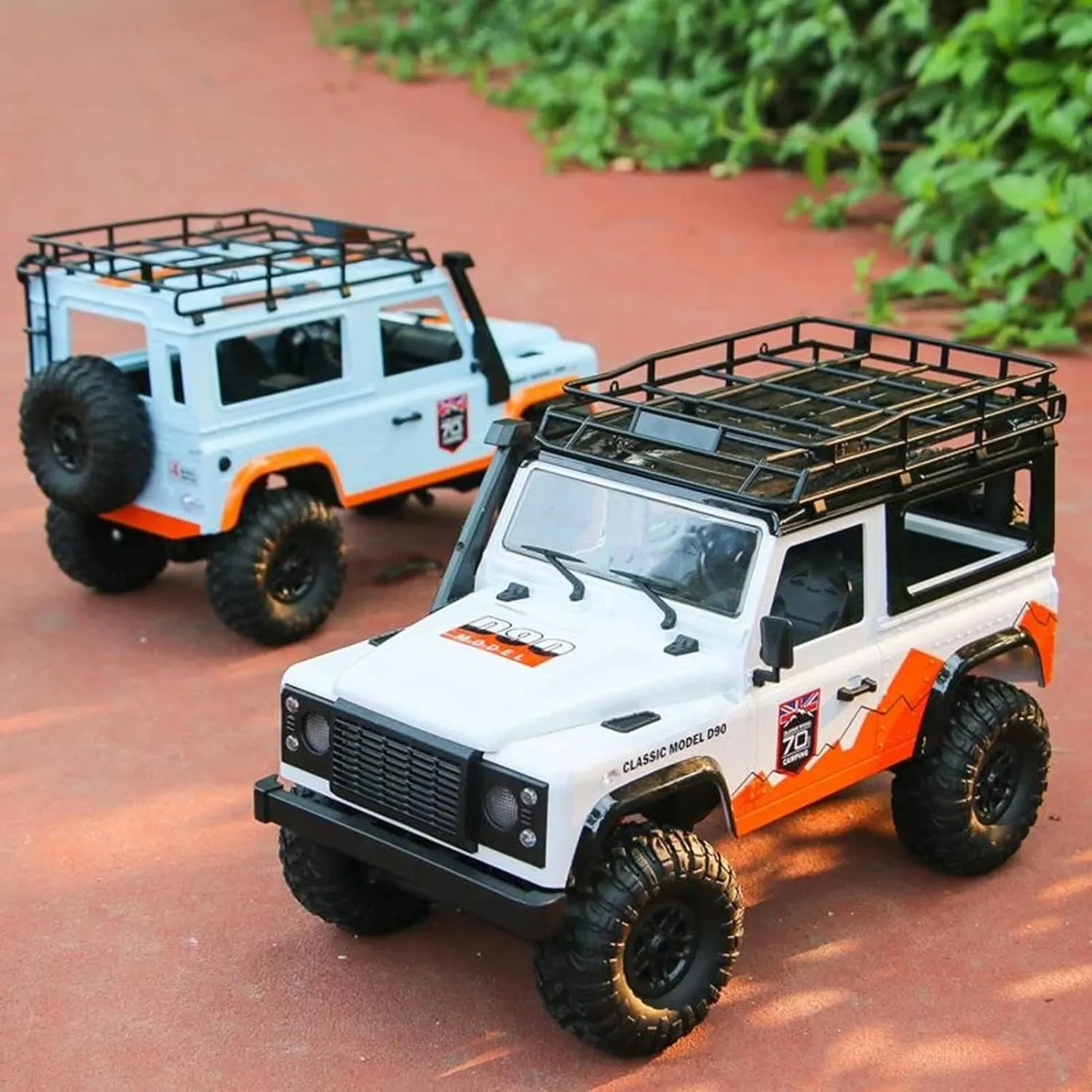 GoolRC MN99 RC Rock Crawler, 1:12 Scale Remote Control Car, 2.4GHz 4WD Off Road RC Truck, All Terrains Climbing Car, Electric Vehicle Toys Gifts for Adults, Include 3 Batteries (White)