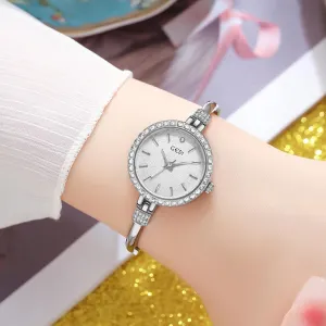 Gosasa Luxury Women’s Quartz Watch Diamonds Bracelet Waterproof Analog Wristwatch for Female Girls Student