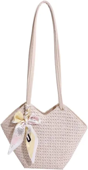 Grass Woven Shoulder Bag Large Capacity Handbag Bag for Adult Women Teenager Gril