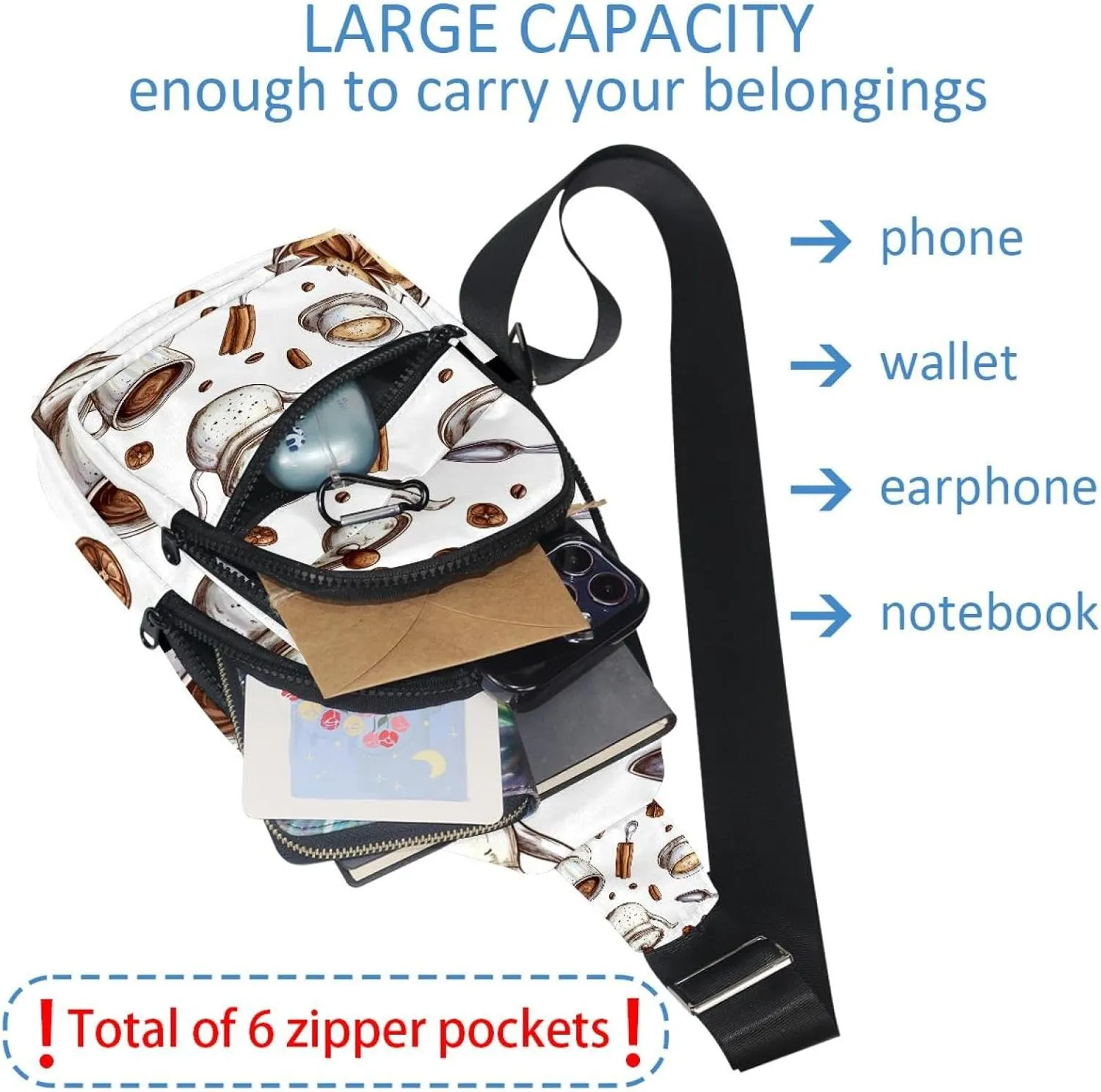 Grinder and cinnamon spices cezve Turkis (1) Small Crossbody Sling Backpack Bag for Women Men