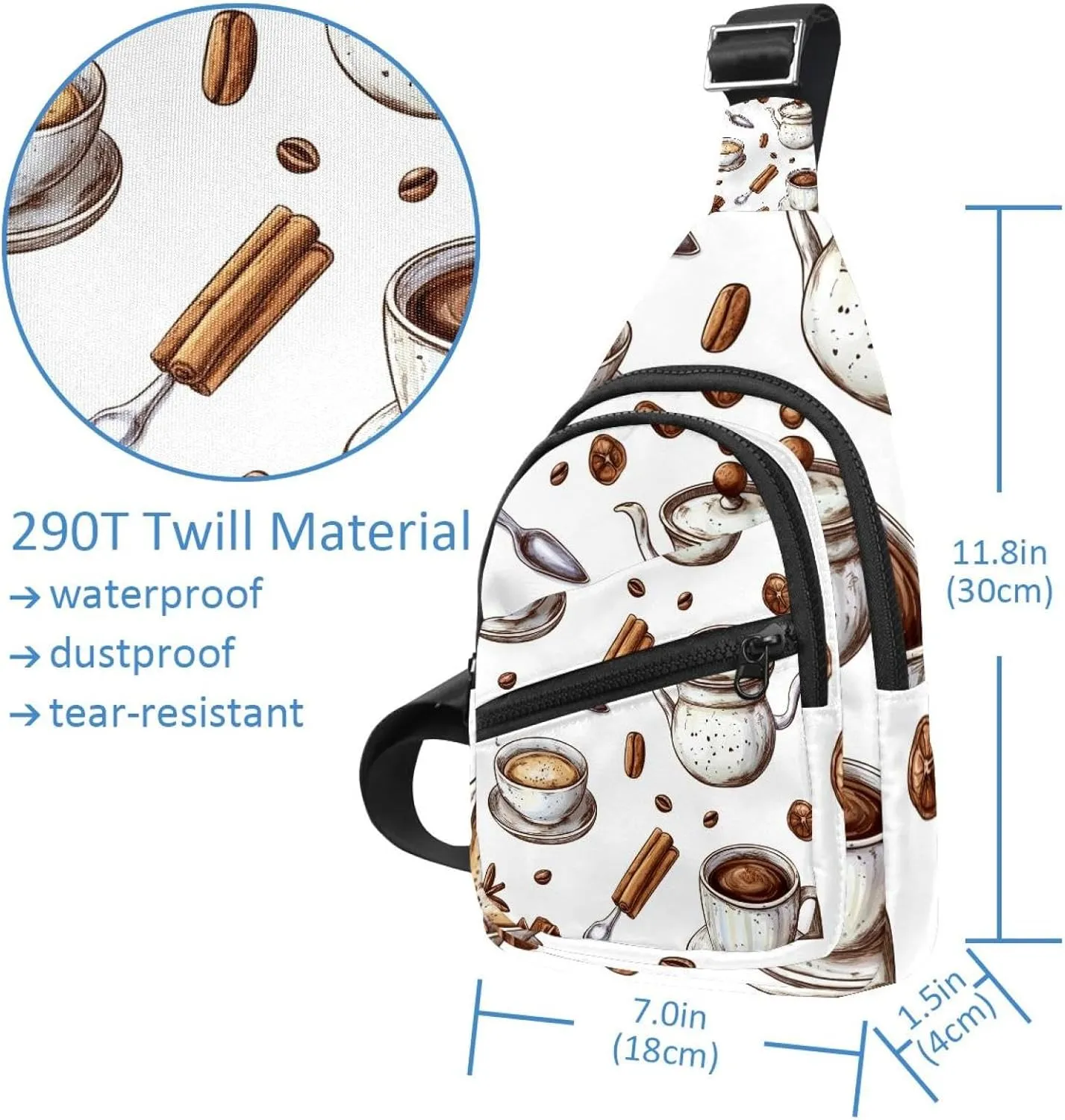 Grinder and cinnamon spices cezve Turkis (1) Small Crossbody Sling Backpack Bag for Women Men