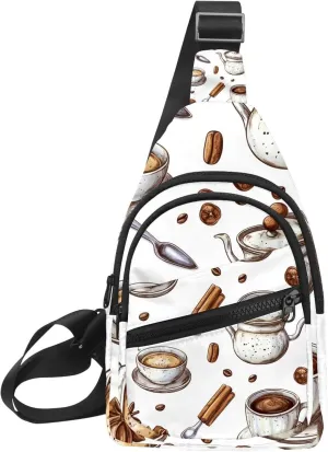 Grinder and cinnamon spices cezve Turkis (1) Small Crossbody Sling Backpack Bag for Women Men