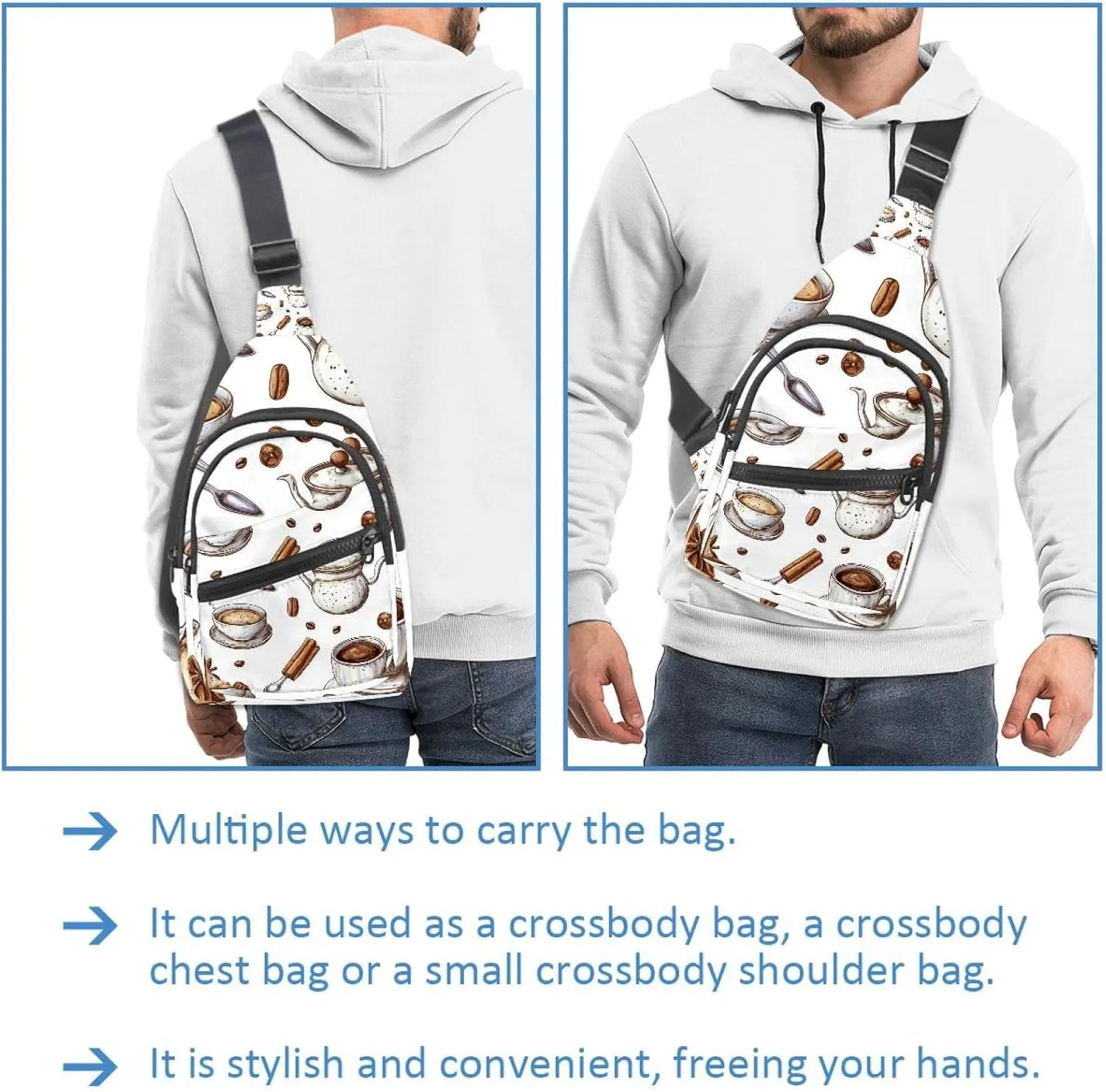 Grinder and cinnamon spices cezve Turkis (1) Small Crossbody Sling Backpack Bag for Women Men