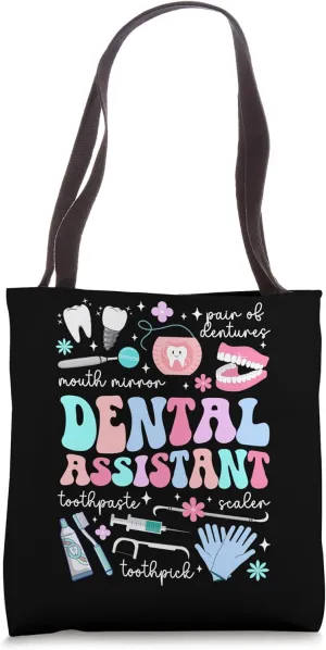 Groovy Dental Assistant Dental Assisting Dental Assistants Tote Bag