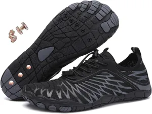 Grounding Shoes with Copper, Hike Barefoot for Women Men, Breathable Non-Slip Grounded Barefoot Footwear, Wide Toe Water Shoes for Hiking