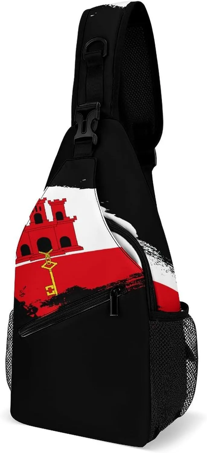 Guatemala Flag Brush Stroke Sling Bag Crossbody Chest Bag Shoulder Bag For Travel Hiking Cycling Camping