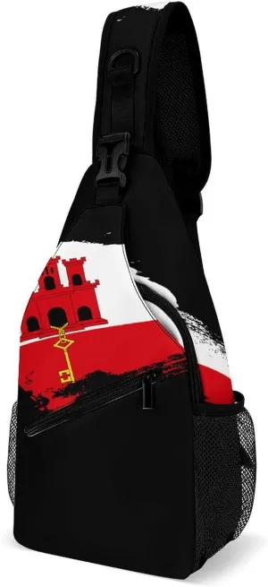 Guatemala Flag Brush Stroke Sling Bag Crossbody Chest Bag Shoulder Bag For Travel Hiking Cycling Camping