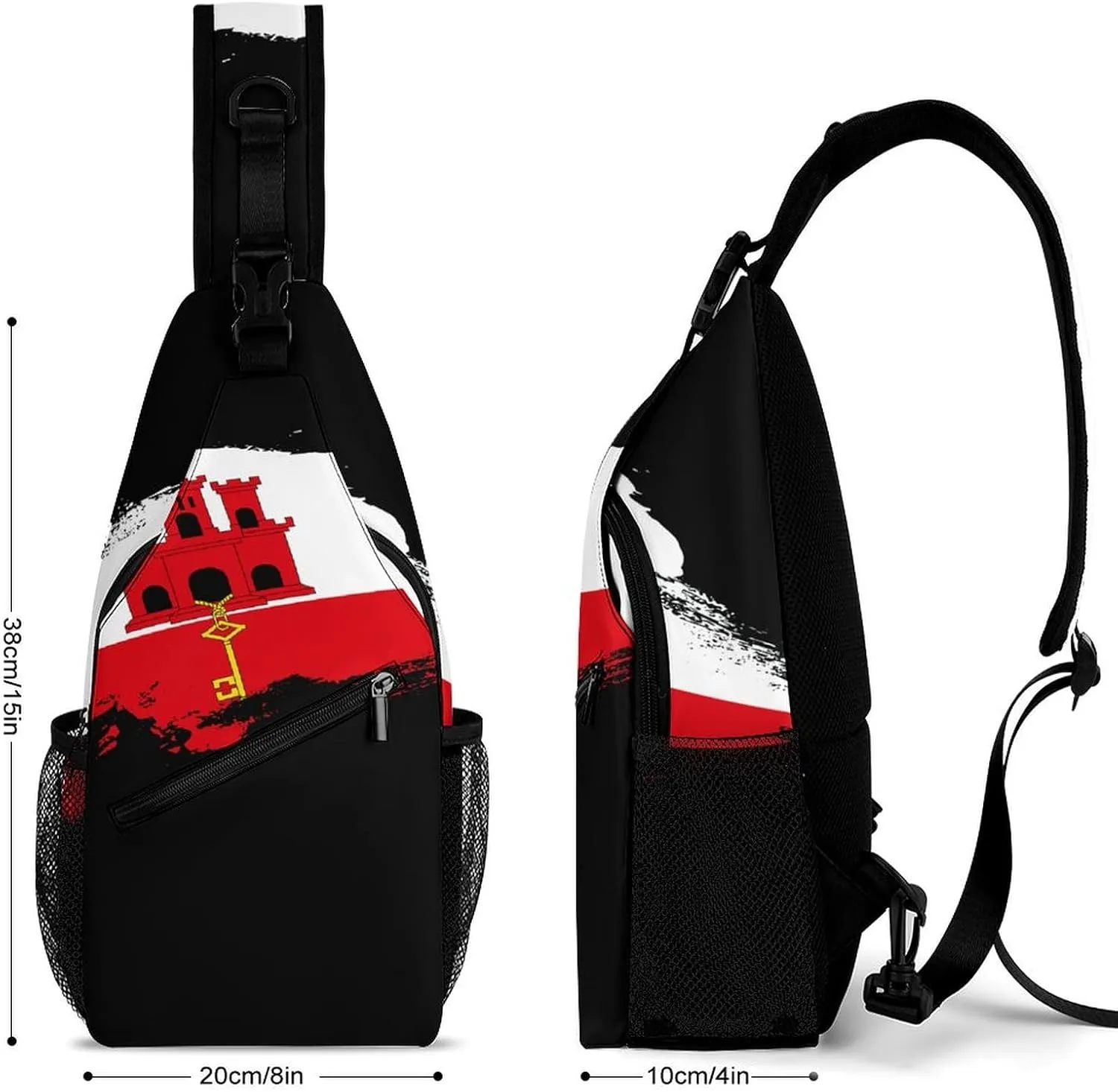 Guatemala Flag Brush Stroke Sling Bag Crossbody Chest Bag Shoulder Bag For Travel Hiking Cycling Camping