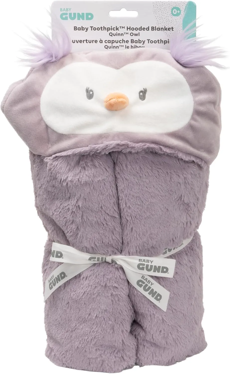 GUND Baby Lil’ Luvs Hooded Blanket, Quinn Owl, Ultra Soft Plush Security Blanket for Babies and Newborns