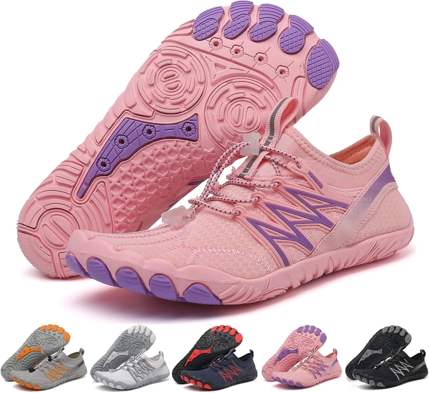 GUNIYIFS Walking Water Shoes Men Hike Barefoot Shoes Women Wide Toe Box Non-Slip Quick Dry Breathable Outdoor Athletic Footwear Beach