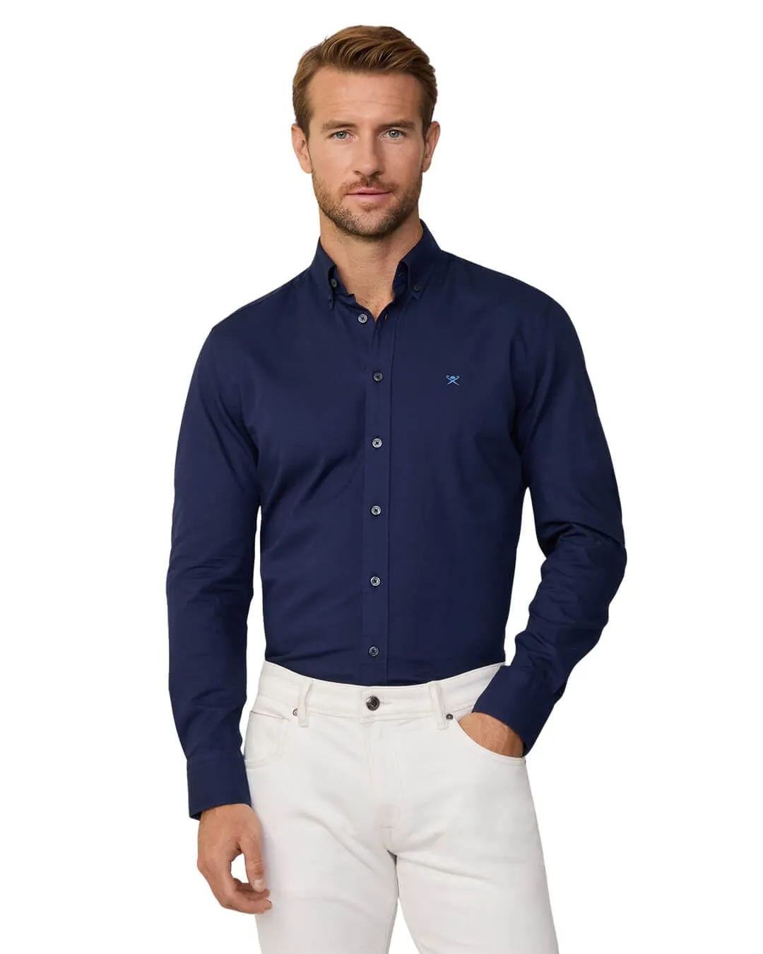 Hackett Ink Blue Essential GMD Oxford Shirt