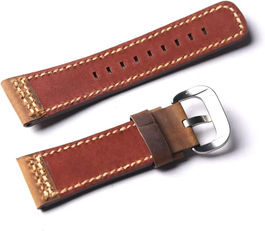 Handmade Vintage Cowhide Leather Strap Width Head Layer Bracelet For Seven Friday Retro Style watchband