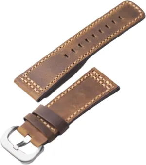 Handmade Vintage Cowhide Leather Strap Width Head Layer Bracelet For Seven Friday Retro Style watchband