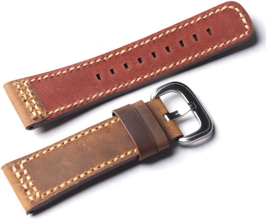 Handmade Vintage Cowhide Leather Strap Width Head Layer Bracelet For Seven Friday Retro Style watchband