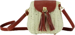 Handwoven Beach Straw Tote Bag with Tassels – Eco-Friendly Summer Bag, Stylish Vacation Tote, Lightweight & Durable