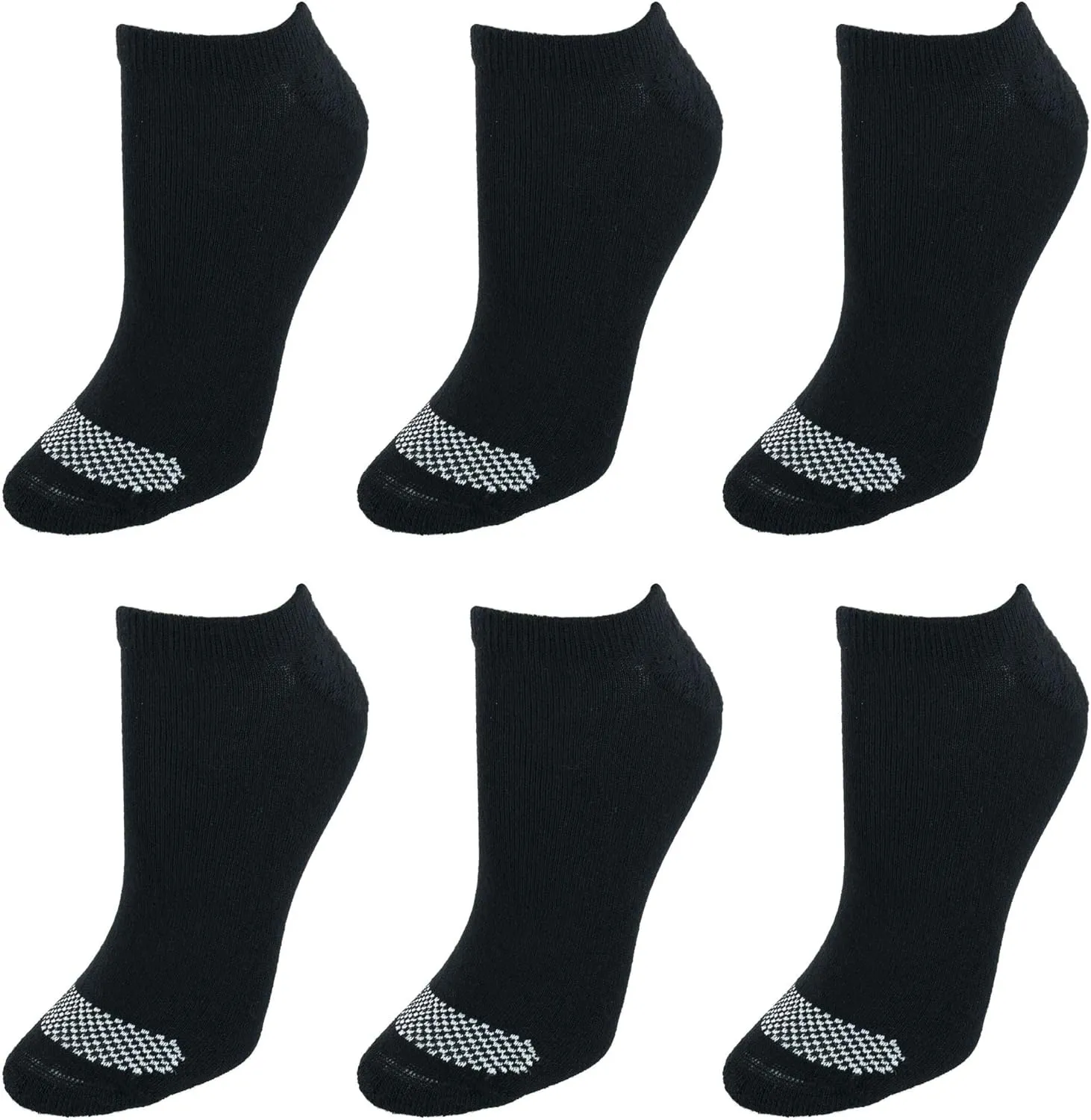Hanes Women's Plush Comfort Toe Seam No Show Socks, 6-Pair Pack