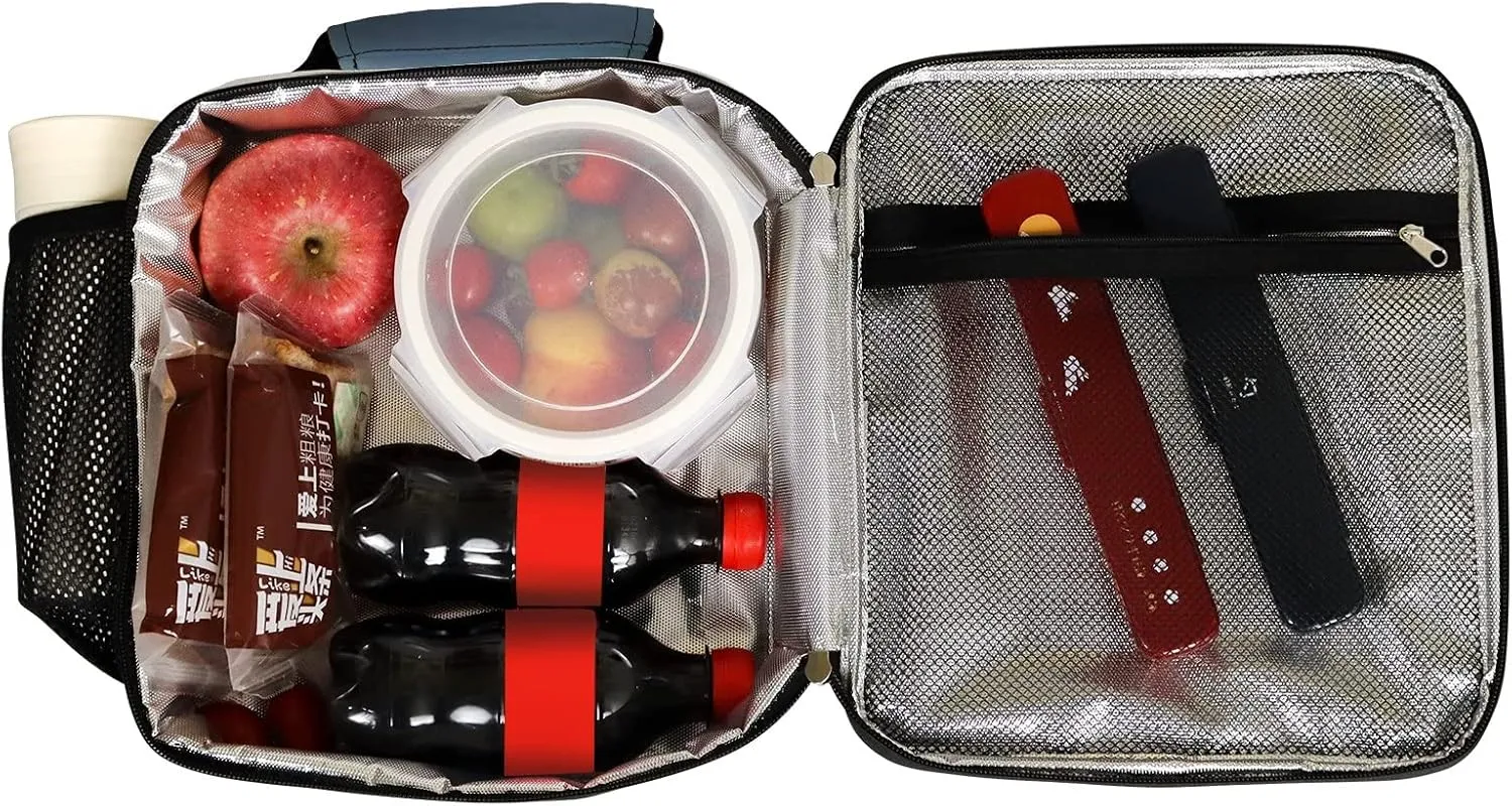 Hapuxt Lunch Box Lunch Bag with Adjustable Shoulder Strap Tote for Women Men Tea Plantation Landscape Insulated Waterproof Resable Zipper Outdoor Work Office Picnic