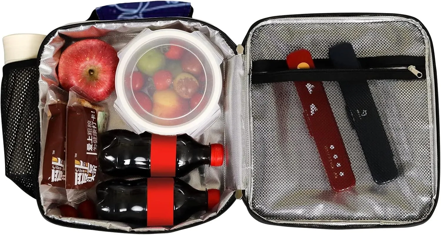 Hapuxt Lunch Box Lunch Bag with Adjustable Shoulder Strap Tote Night Sky Constellation Virgo Insulated Waterproof Outdoor Work Office Picnic for Women Men