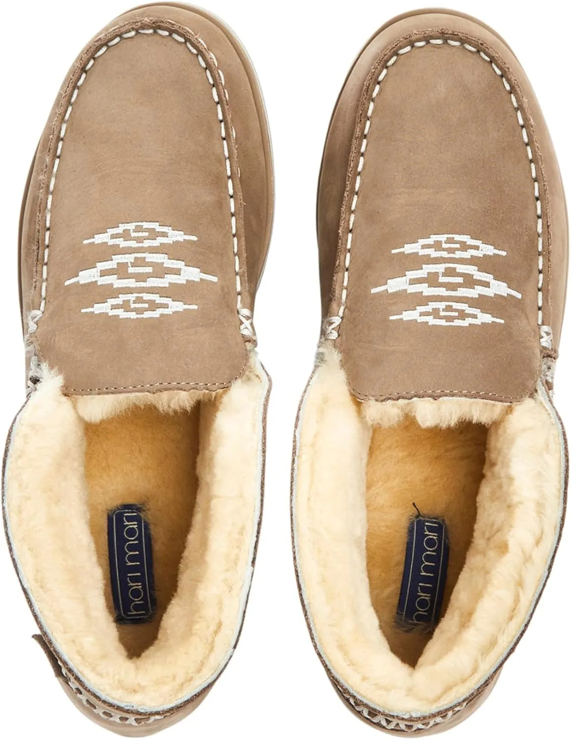 Hari Mari- Alta- Women’s Premium Nubuck Leather Indoor/Outdoor Slippers- High Pile Shearling Lining, Memory Foam Footbeds, Rubber Outsoles