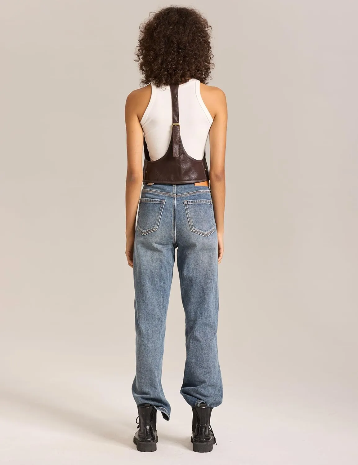 Harness for Women Genuine Leather with Pocket Steampunk Vest