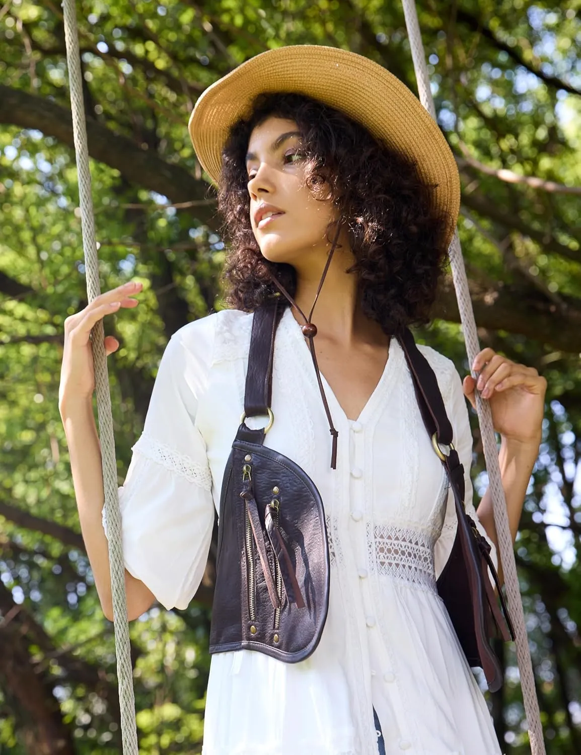 Harness for Women Genuine Leather with Pocket Steampunk Vest