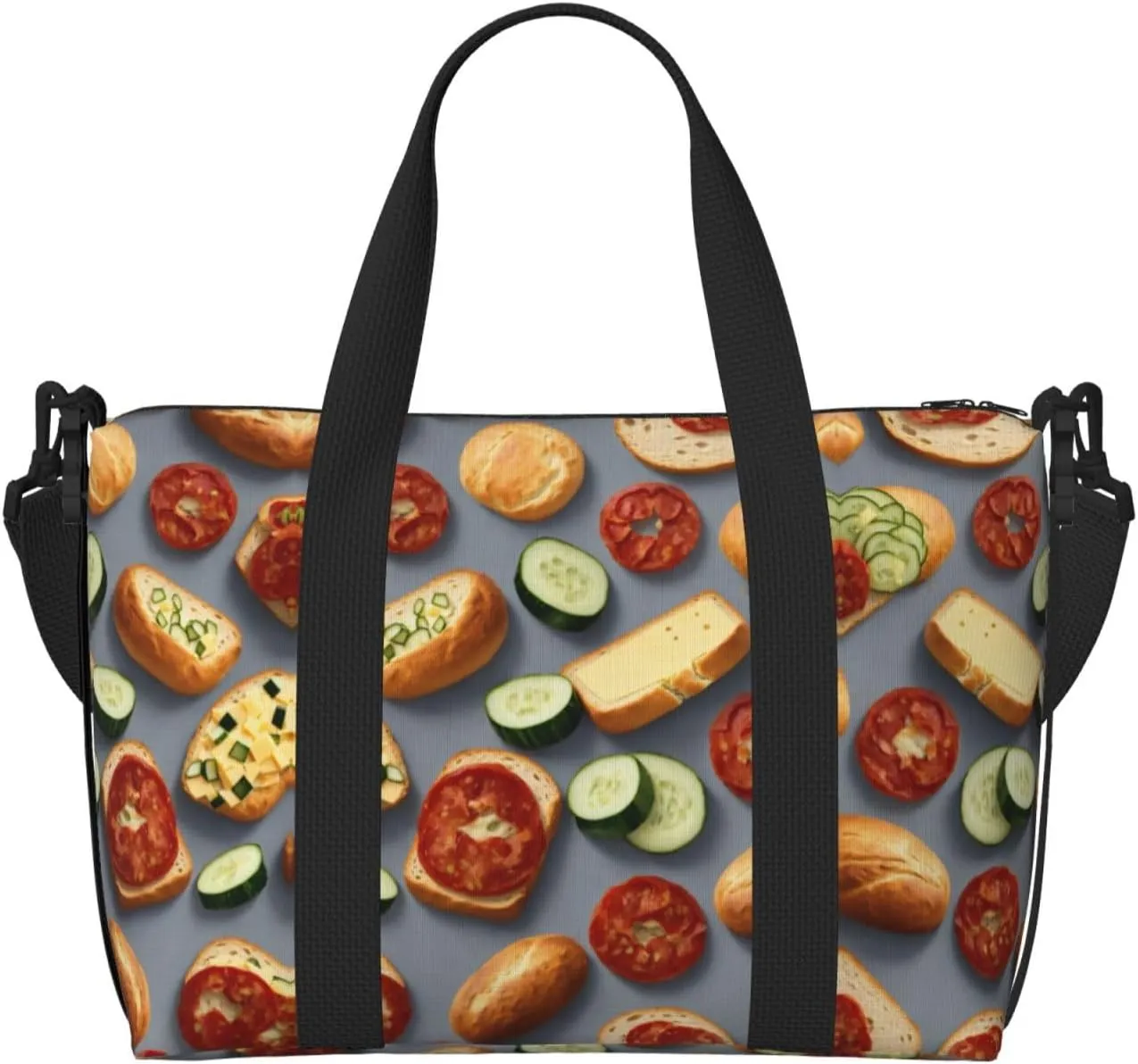 Healthy Food Print Versatile Gym Sports Bag,Companion For Your Journeys And Fitness Routines
