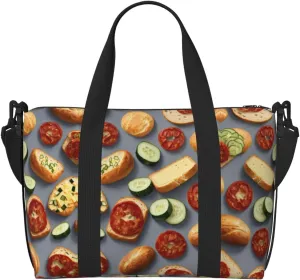 Healthy Food Print Versatile Gym Sports Bag,Companion For Your Journeys And Fitness Routines