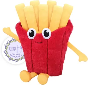 Heatable & Coolable French Fry Stuffed Animals, Cute Microwavable Heating Pad Plushies for Soothing & Relaxation, Stuffed French Fry Plush Toys, French Fry Plush Toy Gift