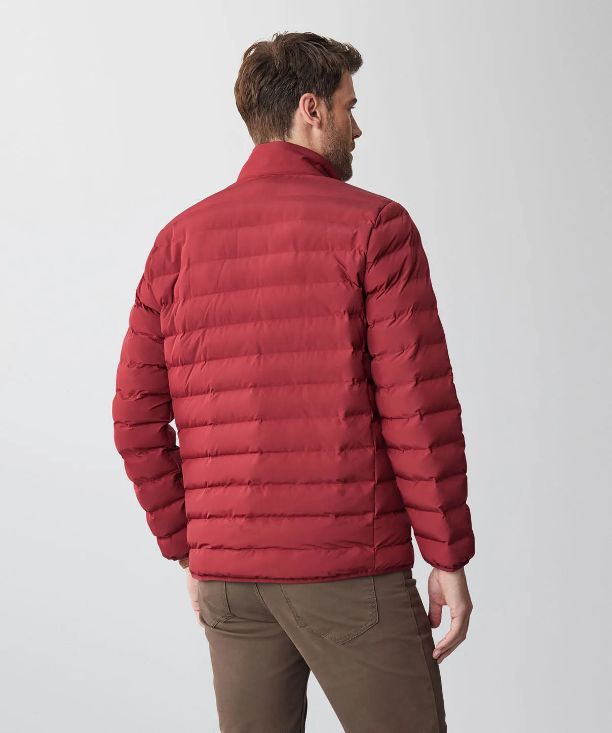 Heatseal Puffer Jacket - Dark Red