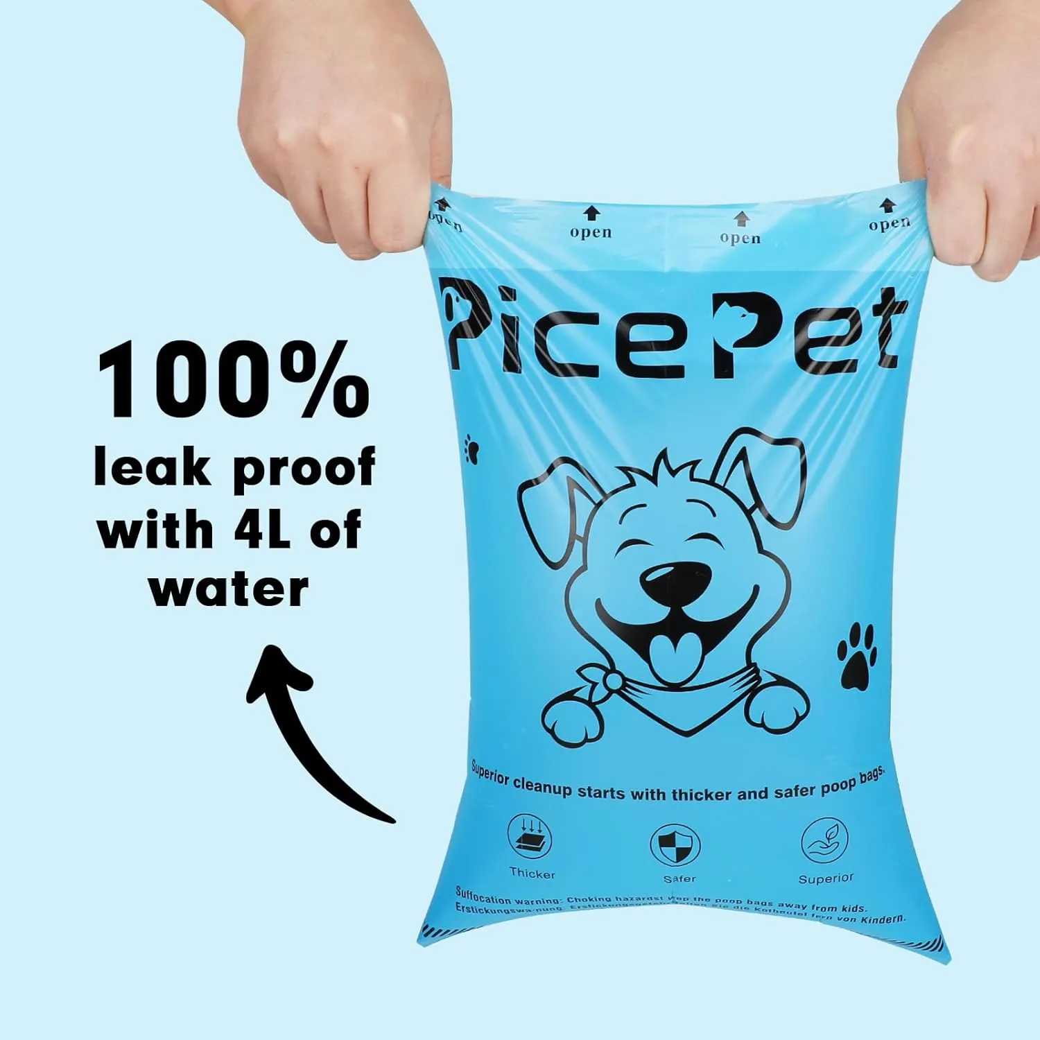 Heavy Duty Dog Poop Bags Rolls - Leak Proof Guaranteed, 270 Bags for Large Doggy, Puppy, Cat,Jumbo Size, Extra Large, Extra Thick & Extra Strong, 9" x 13" Lavender Scented, Made in PRC