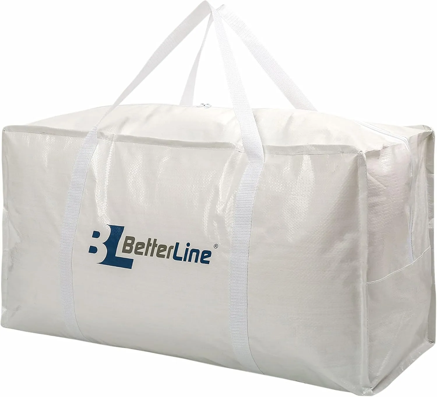 Heavy Duty Moving and Storage Bag,29"x13"x15" Inches Tote with Reinforced Handles,Holds up to 65 lbs.,Tear and Water Resistant,Multi-Purpose and Foldable Double Zipper Polypropylene Bag,Set of 2