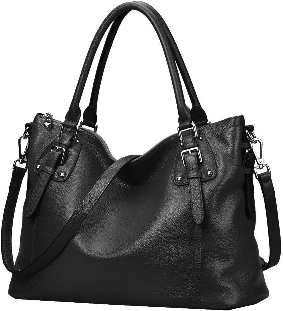 HESHE Genuine Leather Purses and Handbags for Women Tote Shoulder Bag Satchel Purse Top Handle Bags Hobo Crossbody Purse