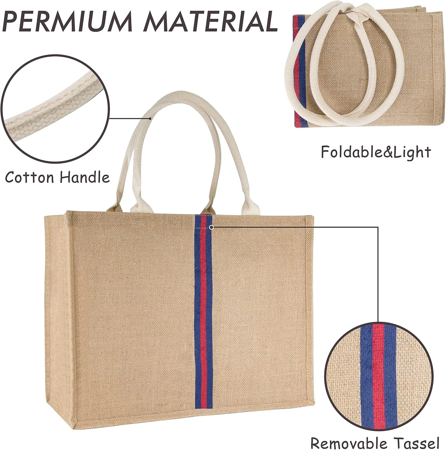 Hibala Woven Large Beach Bag Straw Bag Beach Tote Handmade Weaving Shoulder Bag Tassel Bag Handbag