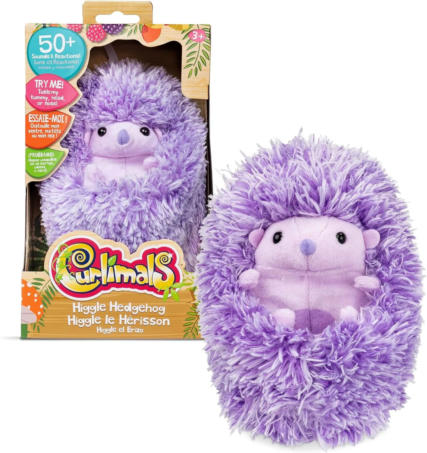 Higgle The Hedgehog - Interactive, Animated, Talking, Giggling Toy Pet, Over 50 Sounds, 5" Plush - New 2023 - Best Birthday Toy Gifts for Boys and Girls