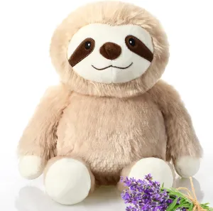 Hungdao Sloth Microwavable Weighted Stuffed Animals Heated Stuffed Animal 9 Inch Lavender Scented Sloth Plushie Soft Plush for Warmth Comfort Birthday Gift