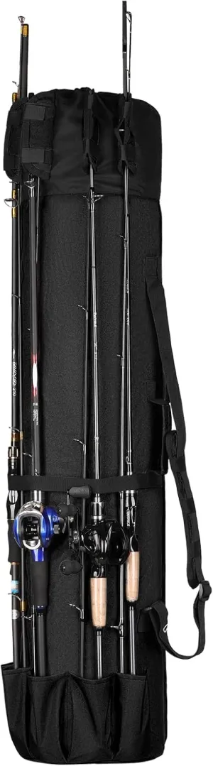 HUNTVP Fishing Rod Reel Case Bag Organizer Travel Carry Case Carrier Holder Pole Tools Storage Bags