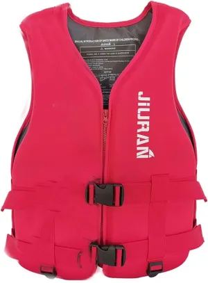 huraty Adjustable Floating Swim Vest, Unisex Boating Vest Front Zipper, Teenager Swim Jacket for Safety Outdoor Water Sports Buoyancy Vest