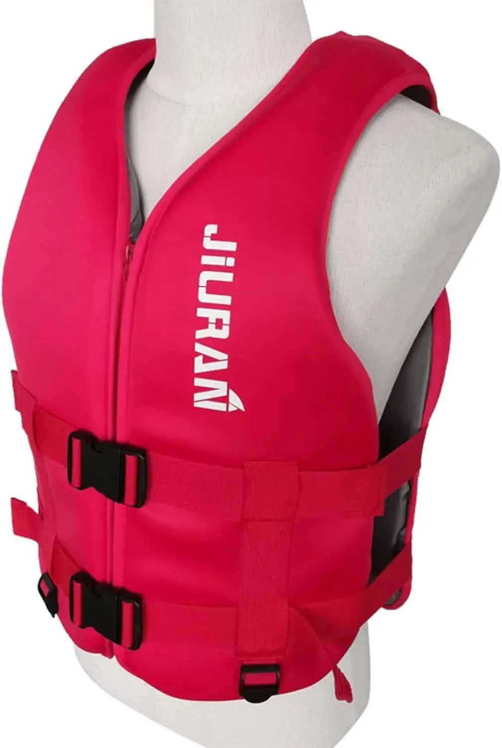huraty Adjustable Floating Swim Vest, Unisex Boating Vest Front Zipper, Teenager Swim Jacket for Safety Outdoor Water Sports Buoyancy Vest