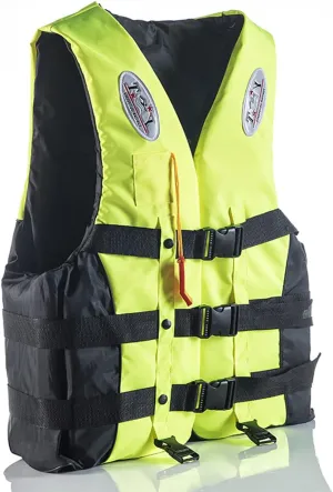 huraty Unisex Swim Jacket for Kids and Adults, High Buoyancy Reflective Floating Vest Swimsuit with Adjustable Safety Straps, Outdoor Water Sports Vests for Boating, Kayaking, Surfing, Sailing