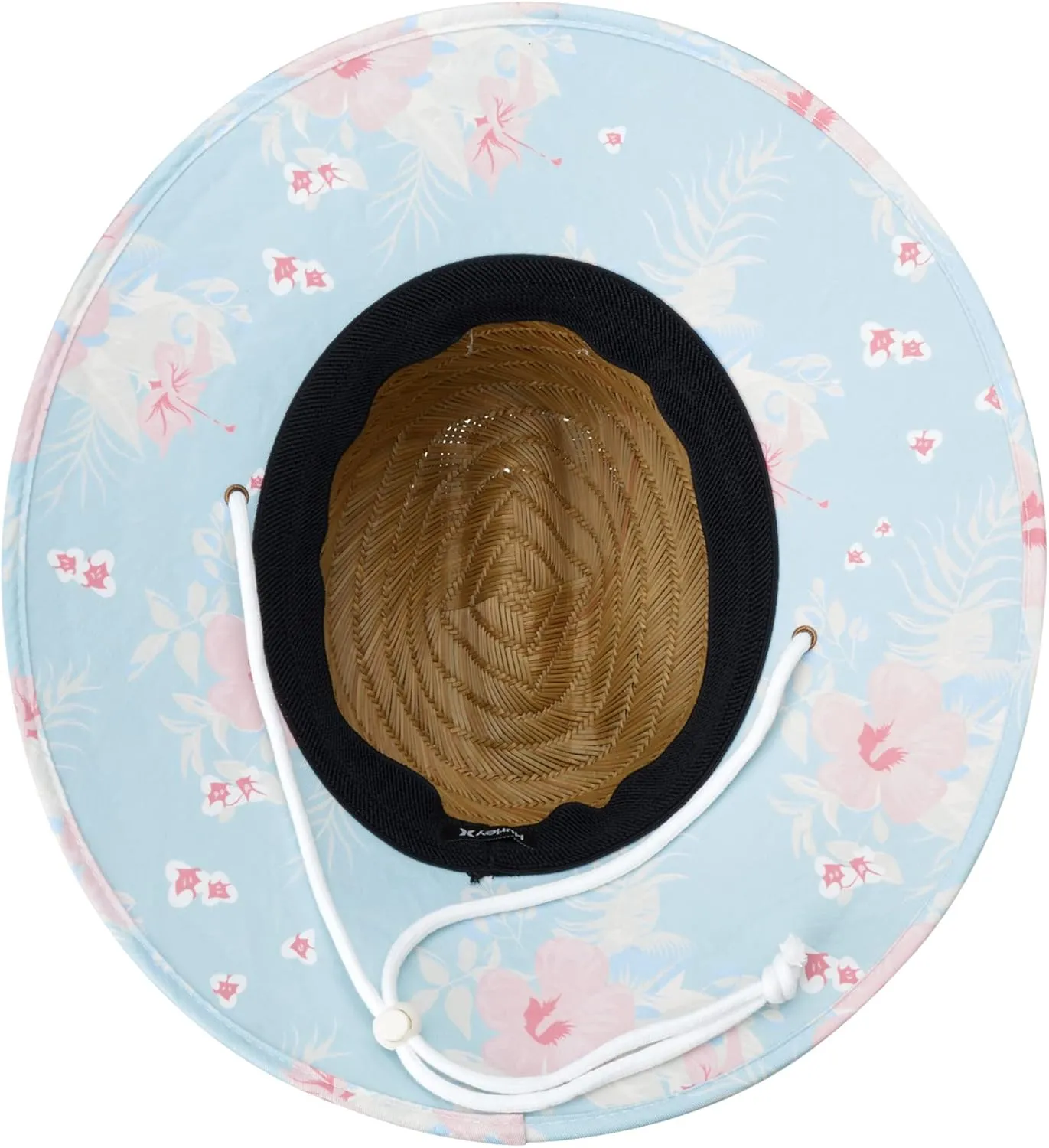 Hurley Women's Straw Hats - Real Straw Hat Medium Brim and Adjustable Chin Strap